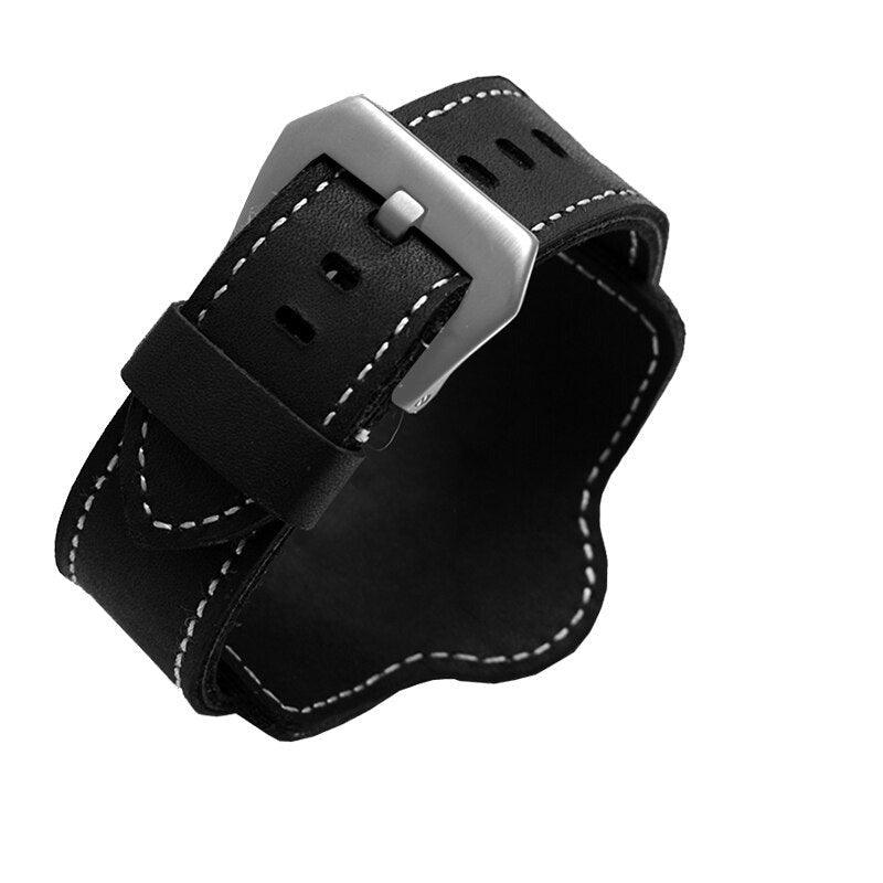 Retro Thick Leather Cuff Band - watchband.direct