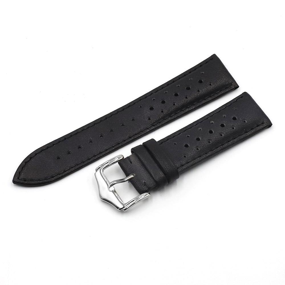 Stitched Vintage Genuine Leather Racing Watchband - watchband.direct