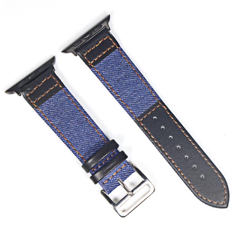 Leather Jeans Hybrid Watch Band for Apple Watch - watchband.direct