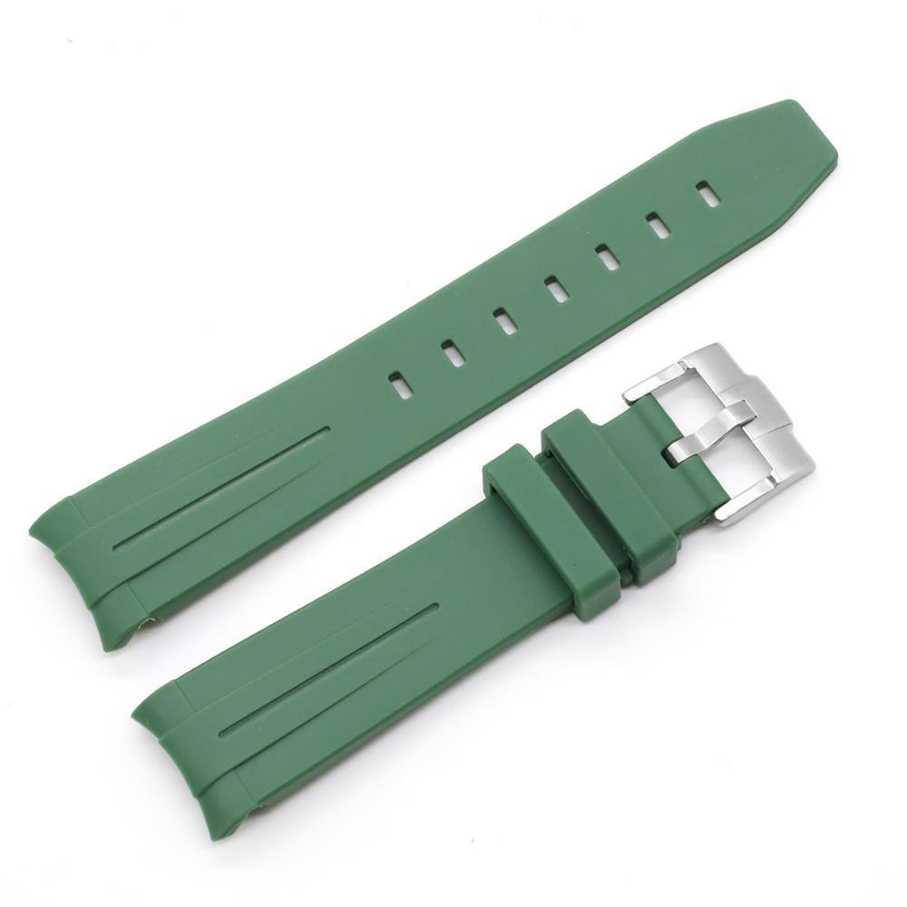 Curved Silicon Gummi For Rolex - watchband.direct