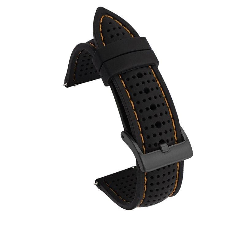 Breathable Silicone Watch Strap with Quick Release - watchband.direct