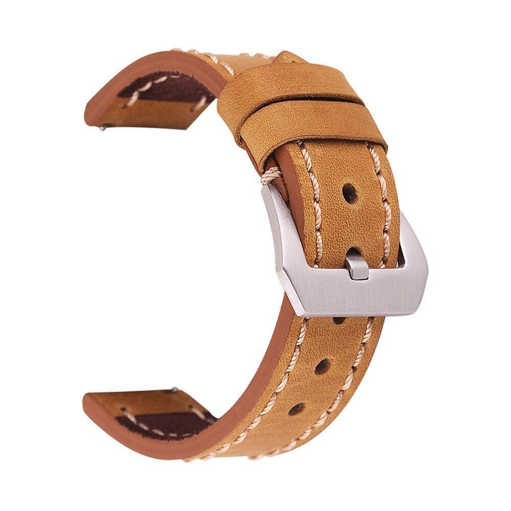 Thick Genuine Leather Crazy Horse Strap with Quick Release - watchband.direct