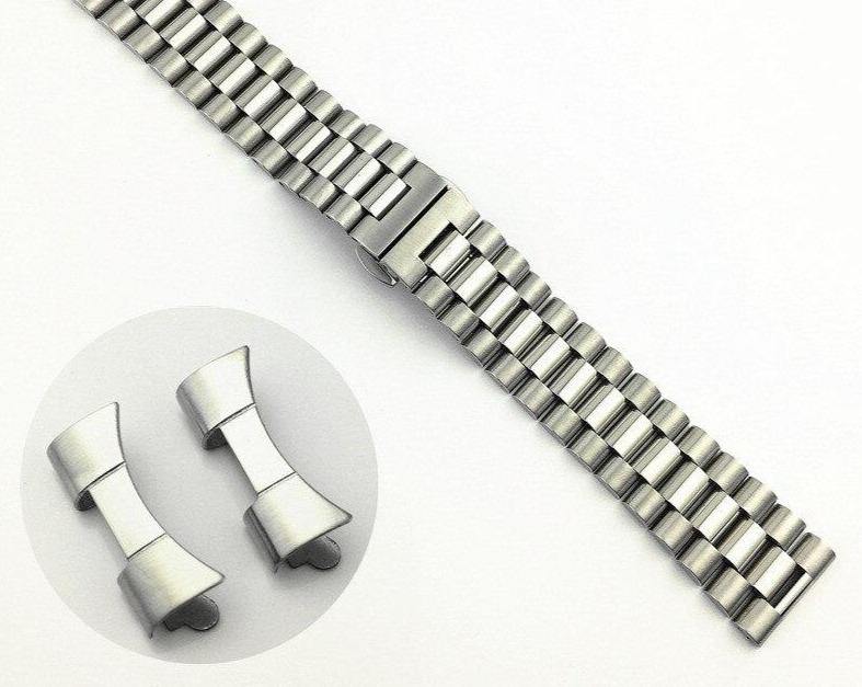 Three Pointer Stainless Steel Strap with Butterfly Buckle - watchband.direct