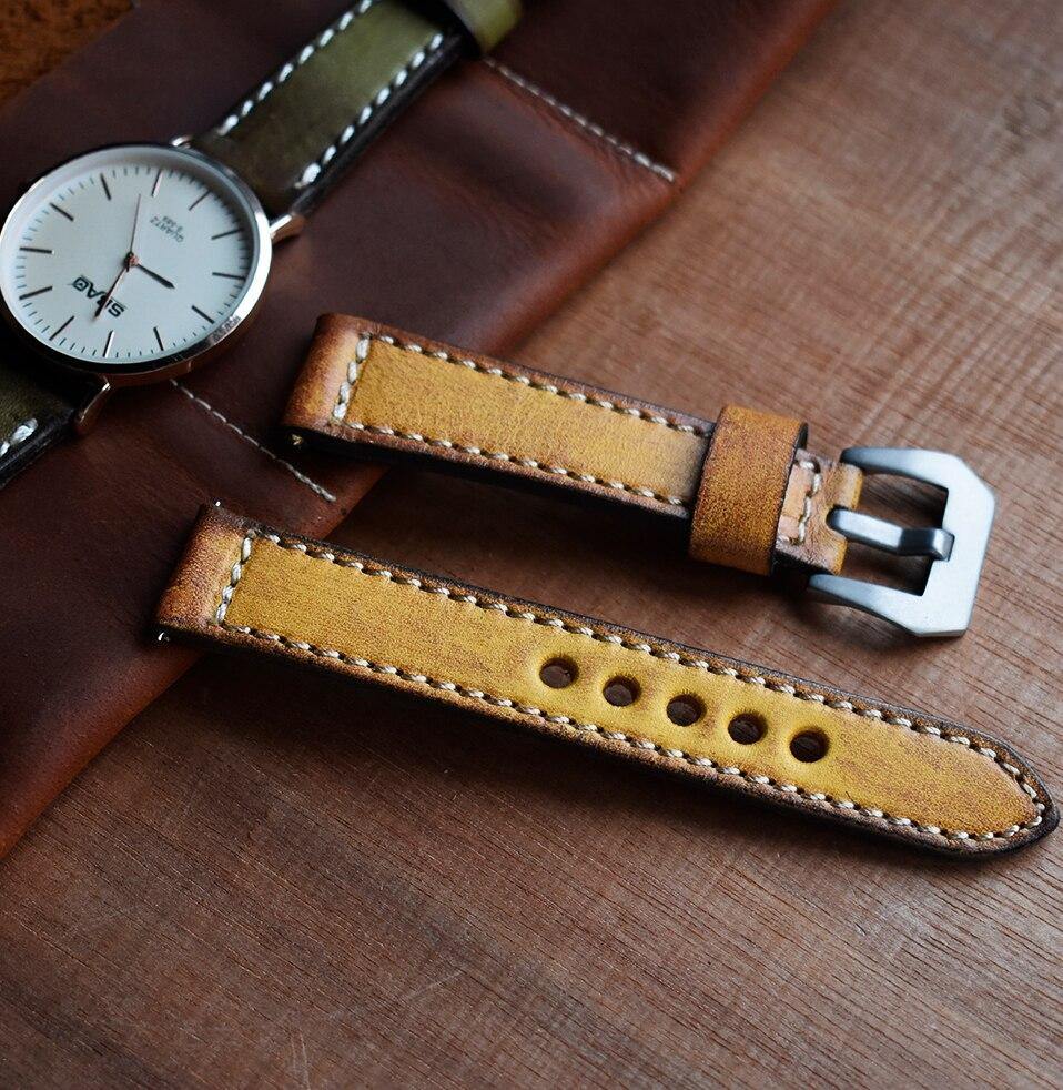 Classic Faded Vintage Genuine Leather Watchband - watchband.direct