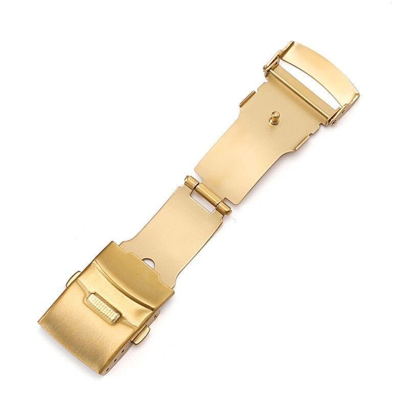 Clasp Folding Buckle with Safety Push Button - watchband.direct