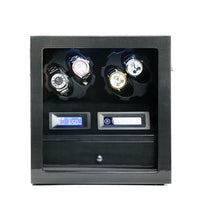Thumbnail for Luxury 4 Slot LED Display Watch Winder and Storage Box - watchband.direct