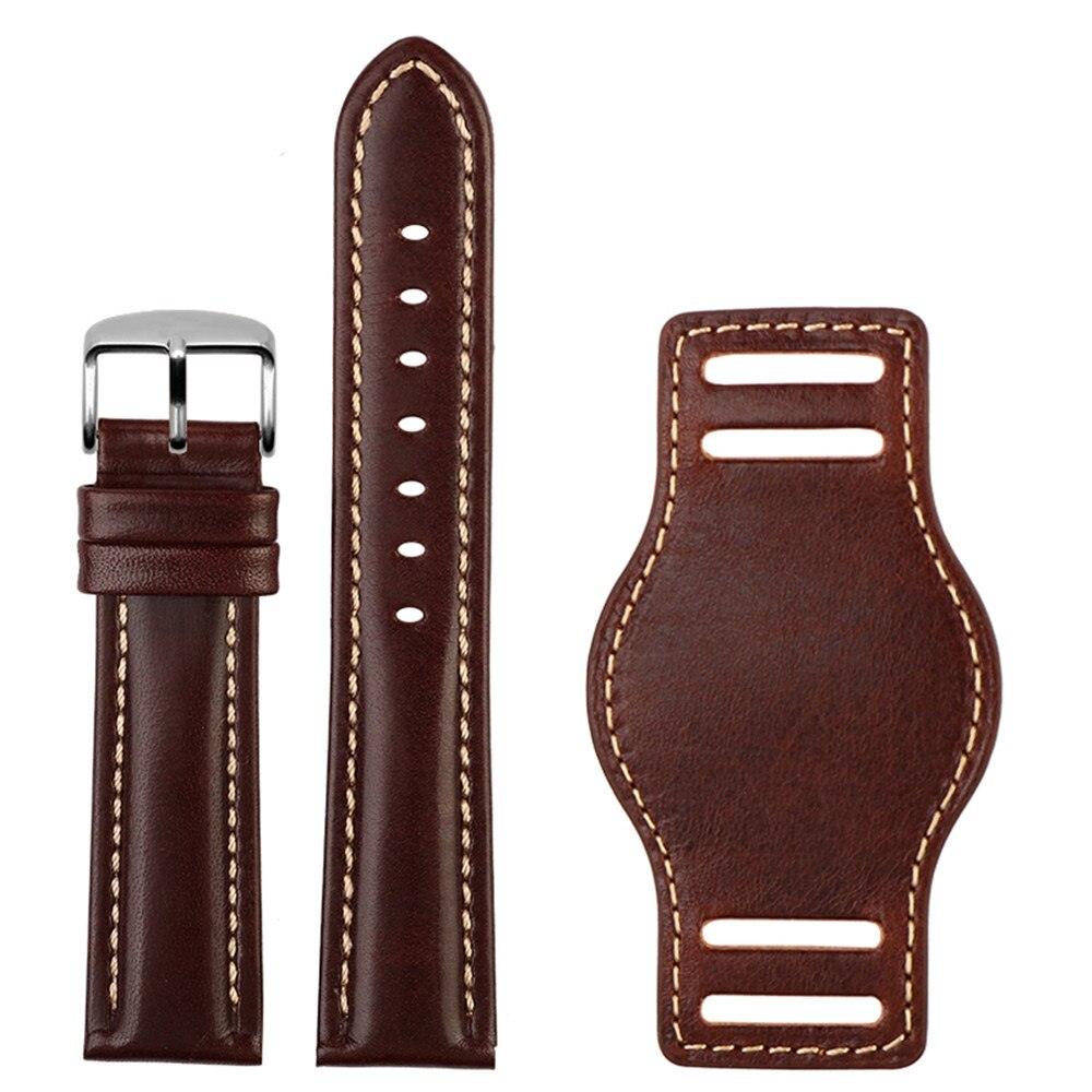 Genuine Vintage Leather Bund Strap - watchband.direct