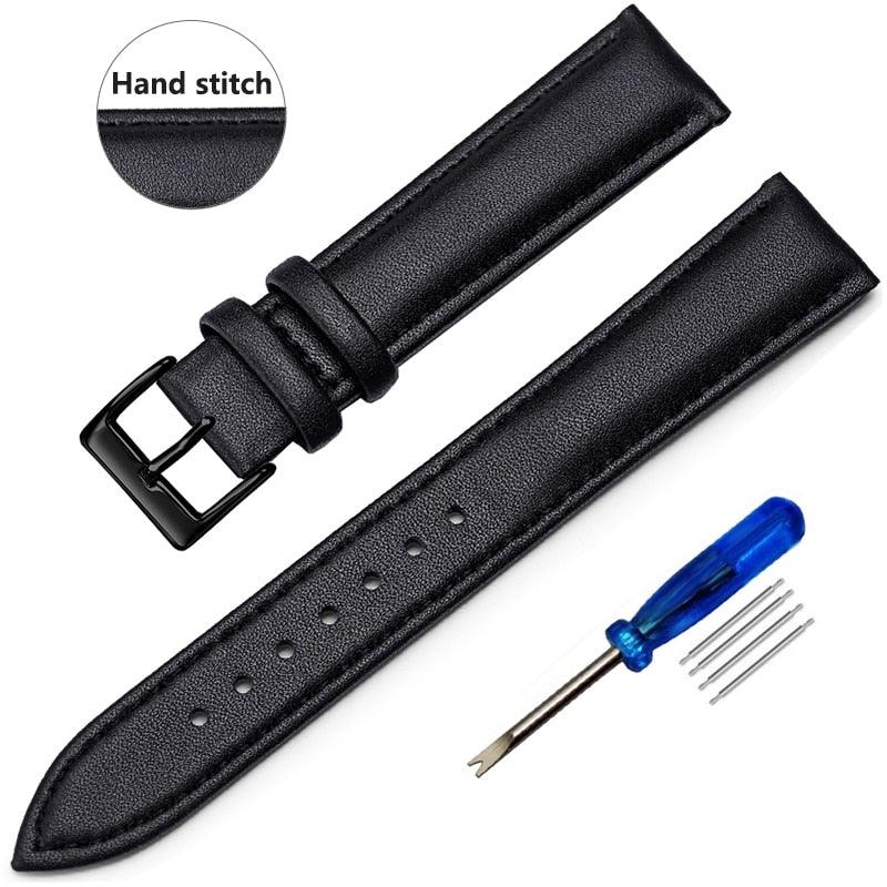 Thin Genuine Leather Womens Watch Strap - watchband.direct