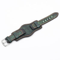 Thumbnail for Coffee Leather Bund Strap - watchband.direct