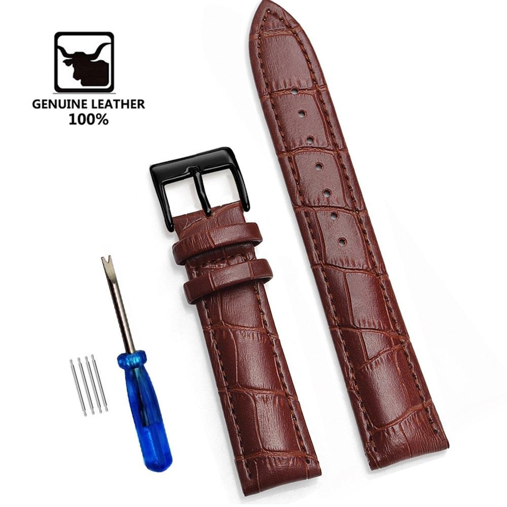 Comfortable Cowhide Genuine Leather Watch Strap - watchband.direct