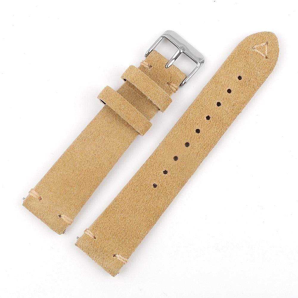 Suede Leather Retro Watch Strap - watchband.direct