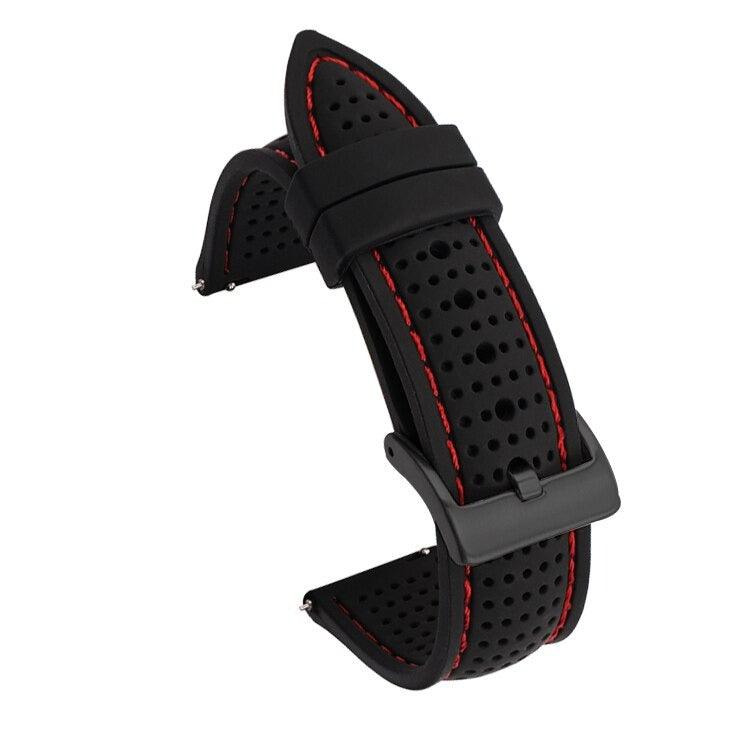 Breathable Silicone Watch Strap with Quick Release - watchband.direct