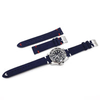 Thumbnail for Blue Suede Leather Watch Strap with Quick Release - watchband.direct