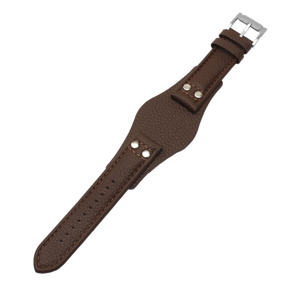 Leather Rivet Bund Strap - watchband.direct