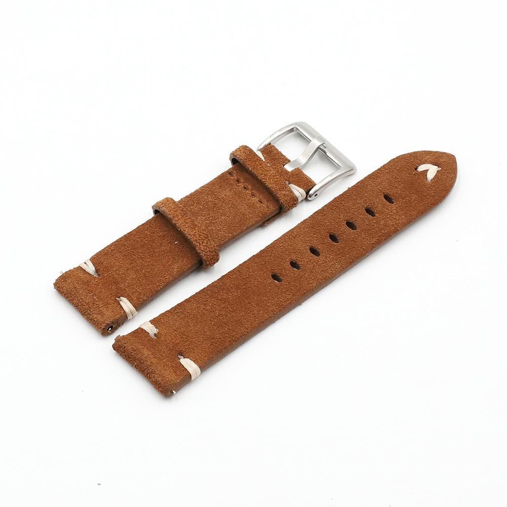 Retro Camouflage Suede Leather Quick-Release Watch Band - watchband.direct