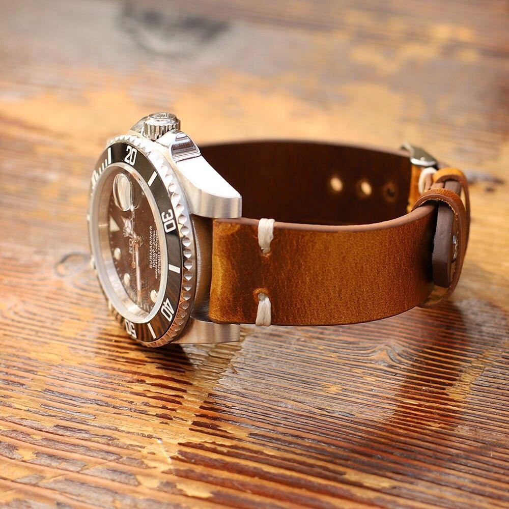 Distressed Cow Leather Watch Strap with Quick-Release - watchband.direct
