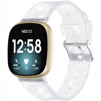 Thumbnail for Soft Glitter Silicone Sport Wristband for Fitbit Sense and Versa 3 - watchband.direct