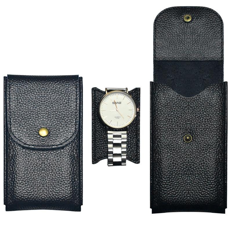 Genuine Leather Watch Case Lichee Pattern - watchband.direct