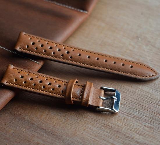 Distressed leather (cowhide) watch strap, size 20mm, quick release