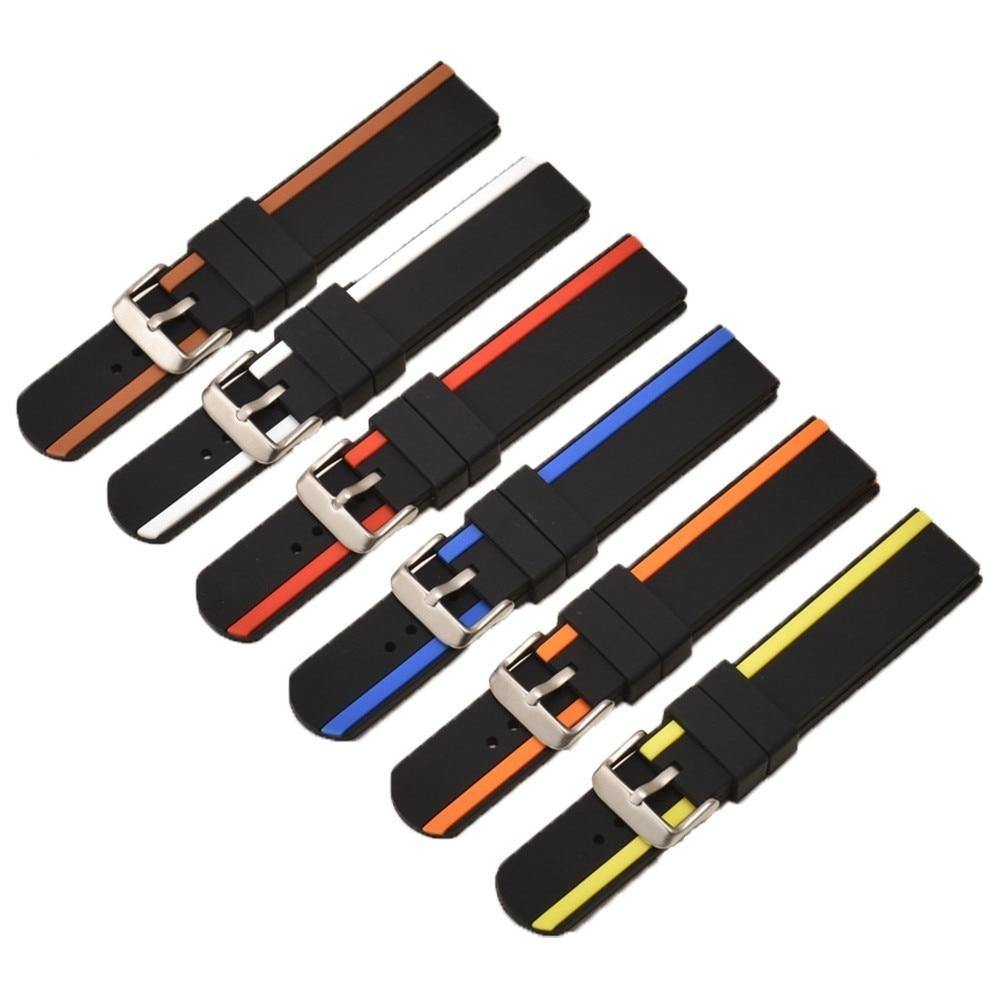 Stripe Classic Silicon Rubber Band - watchband.direct