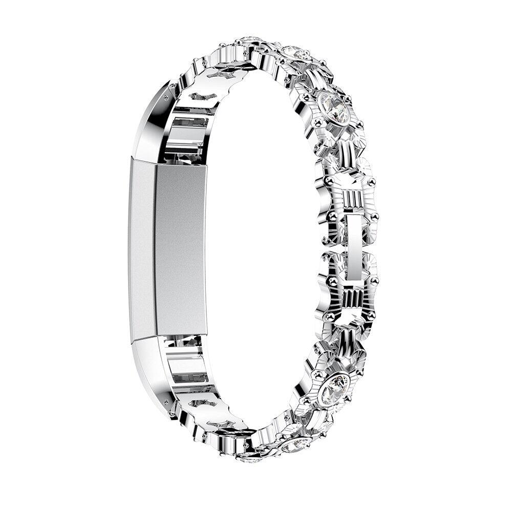 Rhinestone Stainless Steel Bracelet for Fitbit Alta / HR - watchband.direct