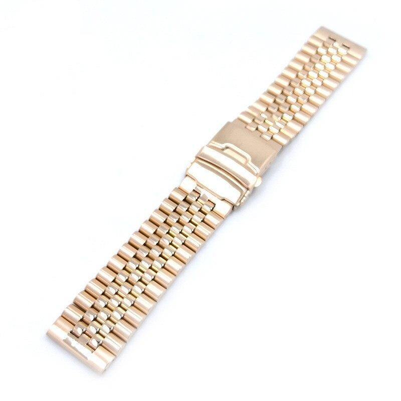 Solid Stainless Steel Strap with Folding Buckle - watchband.direct