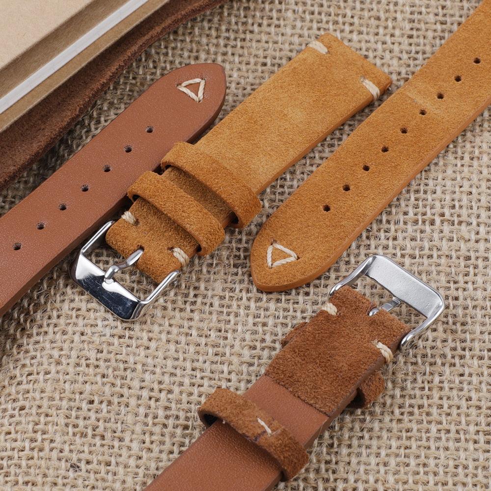 Suede Leather Retro Watch Strap - watchband.direct