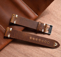 Thumbnail for Distressed Cow Leather Watch Strap with Quick-Release - watchband.direct