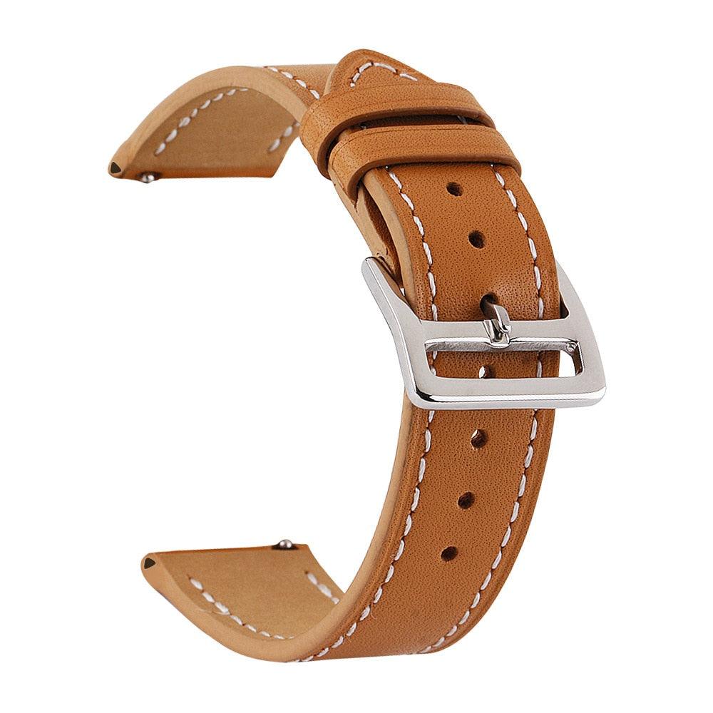 Universal Single Tour Quick Release Leather Watch Band - watchband.direct
