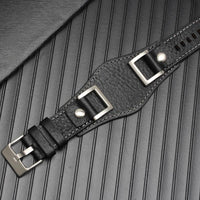 Thumbnail for Genuine Leather Cuff Bund Strap - watchband.direct