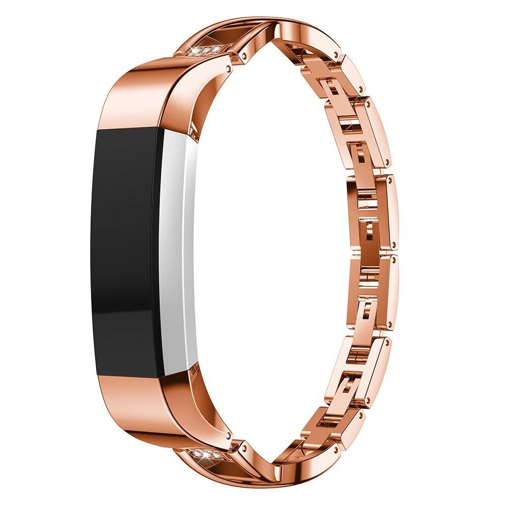 Stainless Steel Diamond Inlay Bracelet for Fitbit Alta / HR - watchband.direct