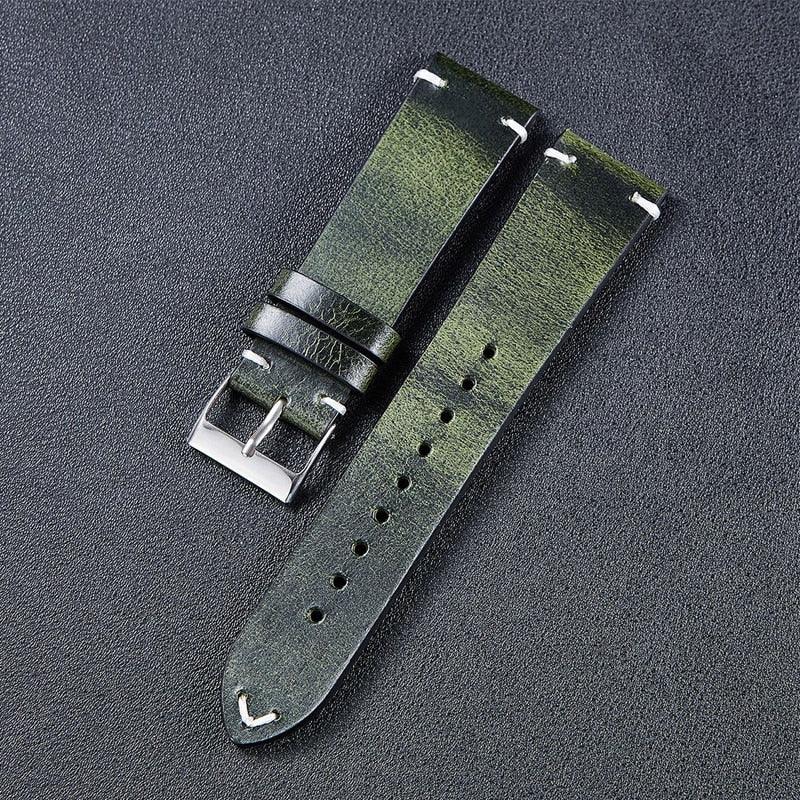 Vintage Genuine Leather Strap with Quick Release Bar - watchband.direct