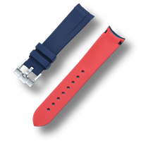 Thumbnail for Double Color Curved End Silicone Strap - watchband.direct