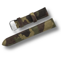 Thumbnail for Suede Genuine Leather Military Camouflage Watch Strap - watchband.direct