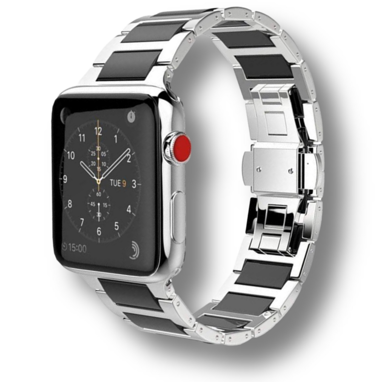 Ceramic Link Bracelet with Stainless Steel for Apple Watch - watchband.direct