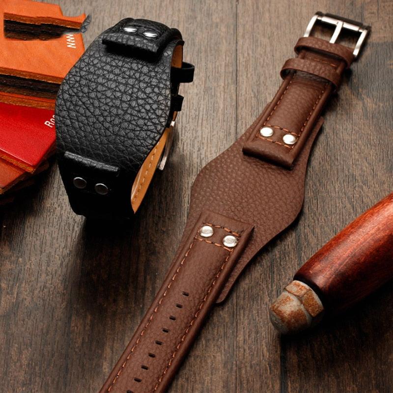 Heritage Leather Bund Strap - watchband.direct