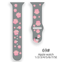 Thumbnail for Pattern Printed Silicone Apple Watch Strap - watchband.direct
