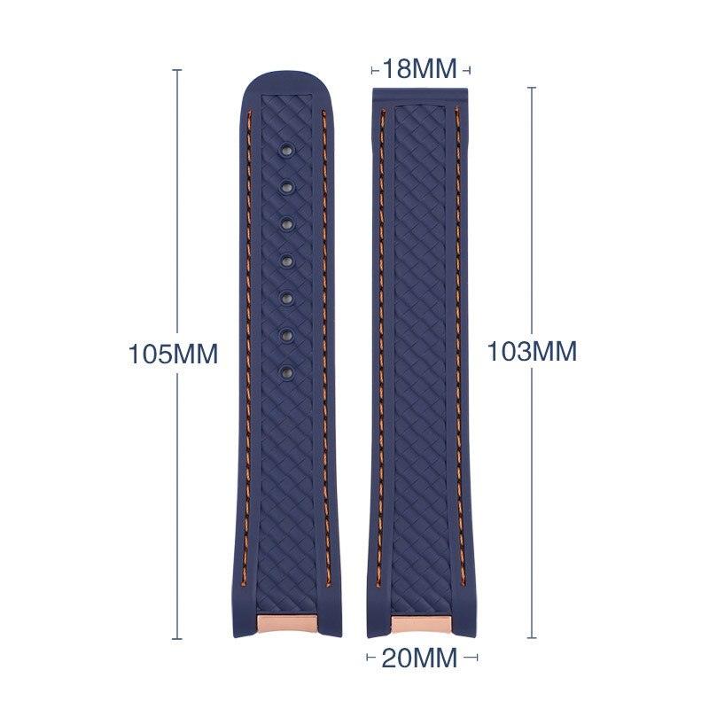 Rubber Silicone Strap for Omega Seamaster 150 - watchband.direct