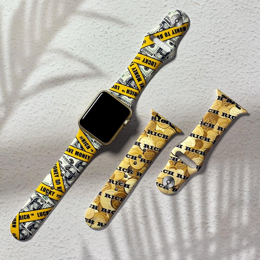 Sporty Rich Printing Apple Watch Strap - watchband.direct