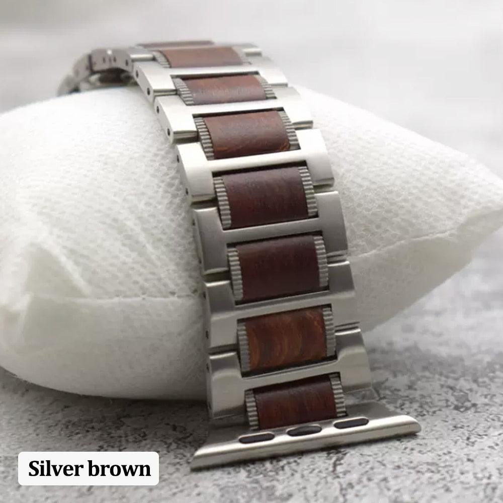 Wooden Metal Bracelet For Apple Watch - watchband.direct