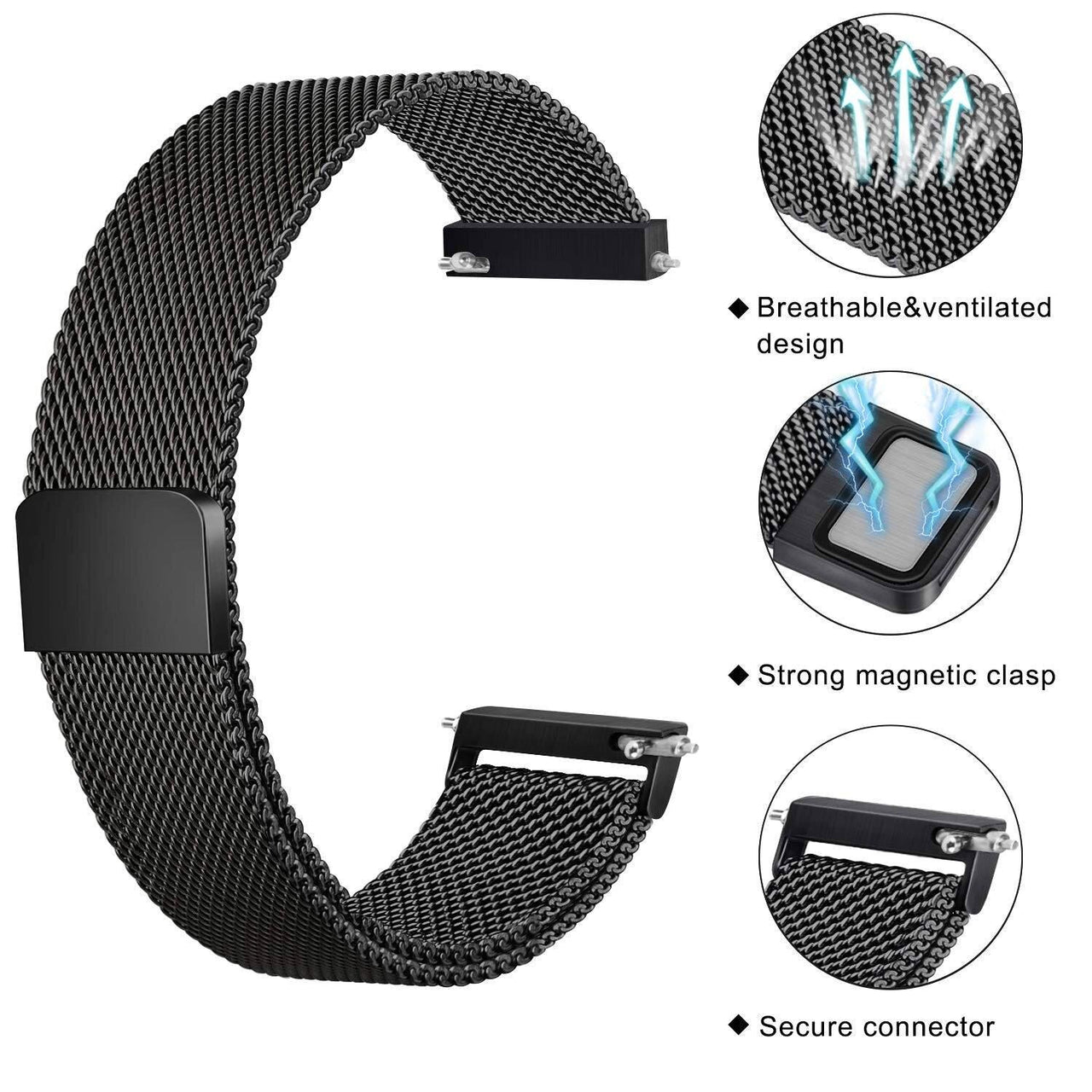 Milanese Magnetic Loop Strap with Quick Release - watchband.direct