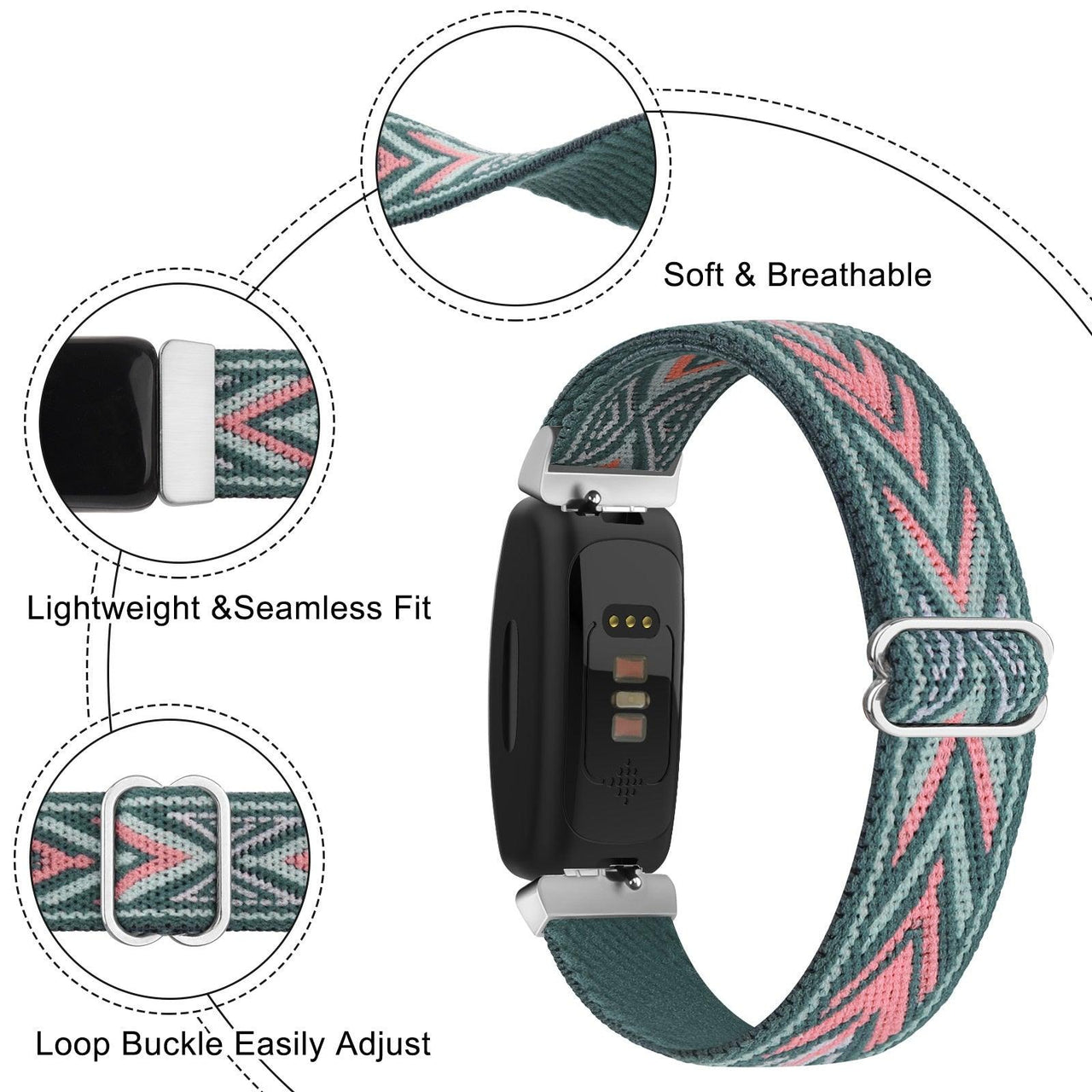 Elastic Woven Strap for Fitbit Inspire - watchband.direct
