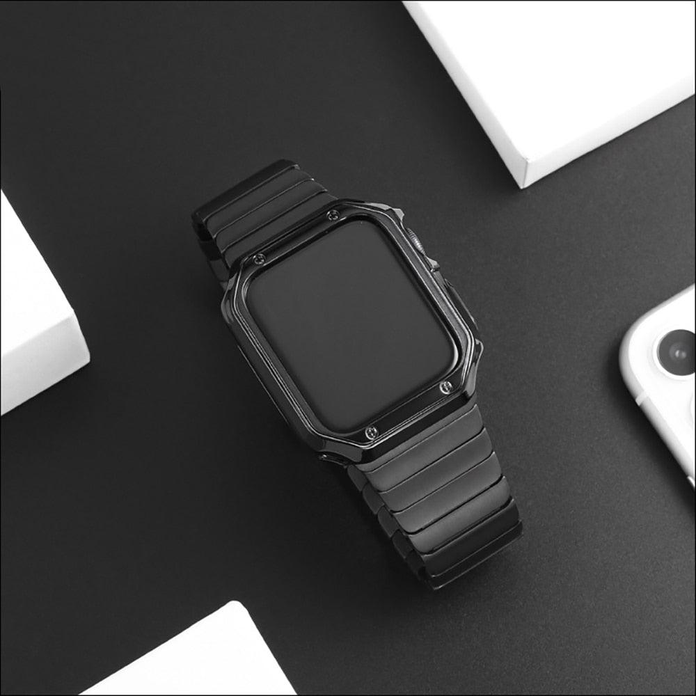 Link Bracelet with Silicone Case for Apple Watch - watchband.direct