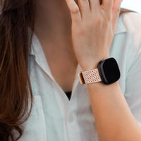 Thumbnail for Perforated Leather Strap for Fitbit Versa 3 / Sense - watchband.direct