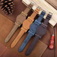 Thumbnail for Genuine Leather Retro Bund Strap - watchband.direct