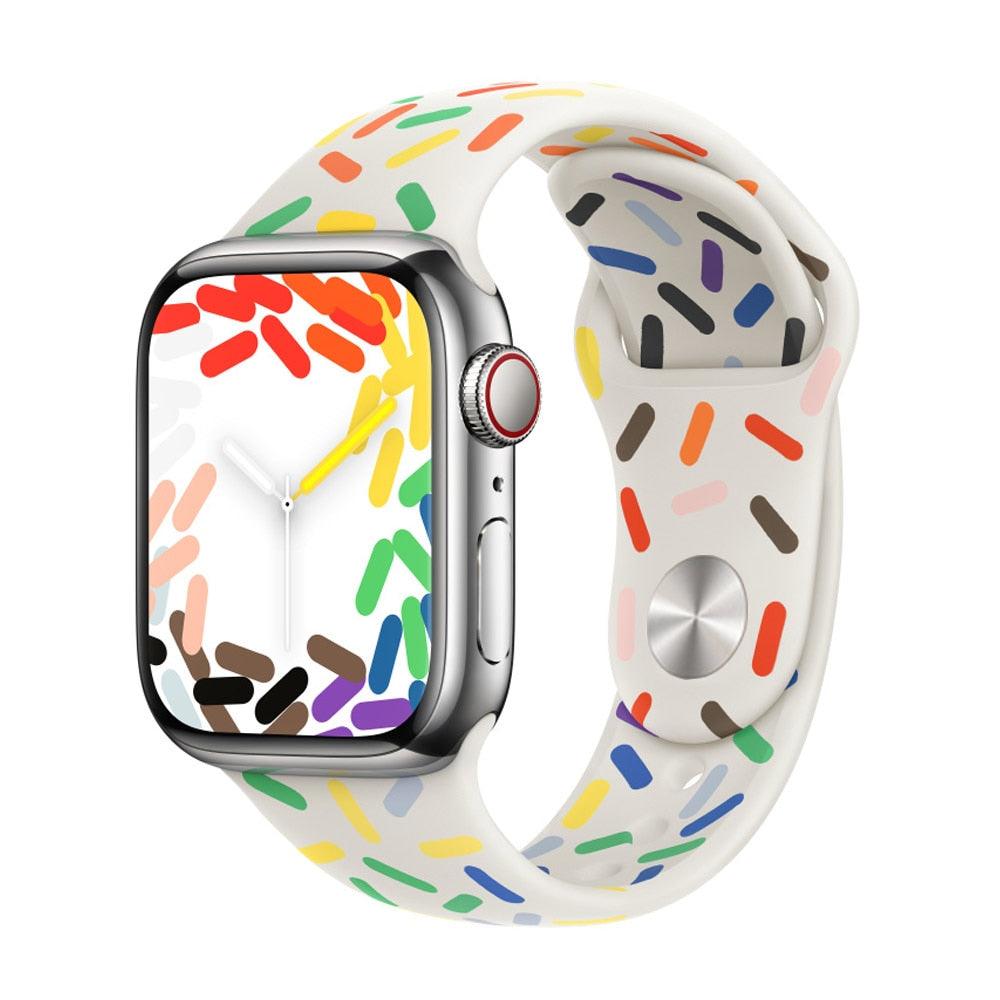 Pride Confetti Silicone Strap for Apple Watch - watchband.direct