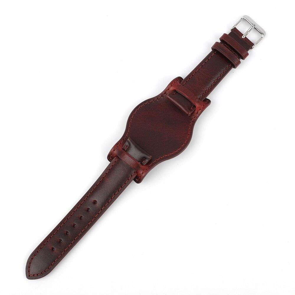 Gloss Genuine Leather Bund Strap - watchband.direct