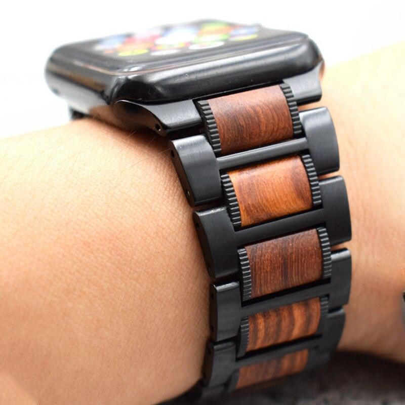 Wooden Metal Bracelet For Apple Watch - watchband.direct