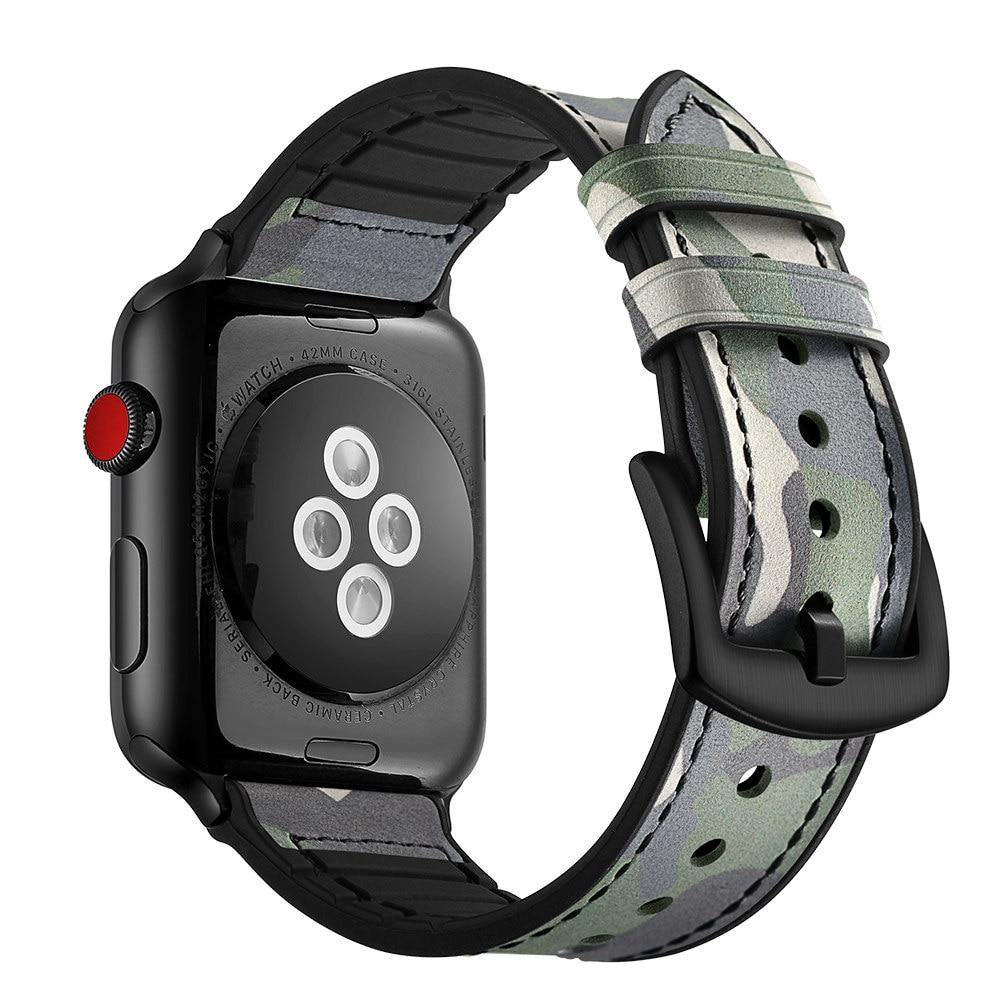 Camouflage Silicone Leather Strap for Apple Watch - watchband.direct