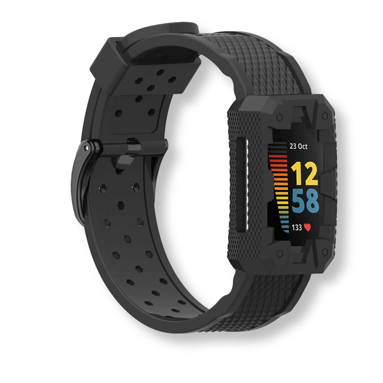 Silicone Sport Band with Case for Fitbit Charge 5 - watchband.direct